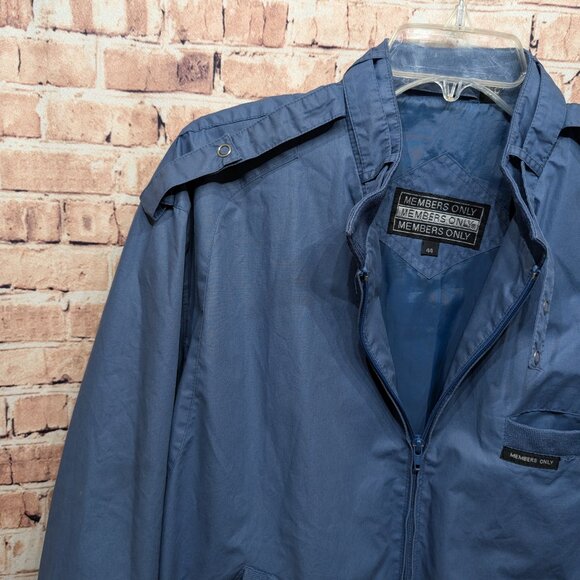 MEMBERS ONLY Classic Iconic Racer Jacket Blue Size 44 - Picture 7 of 10